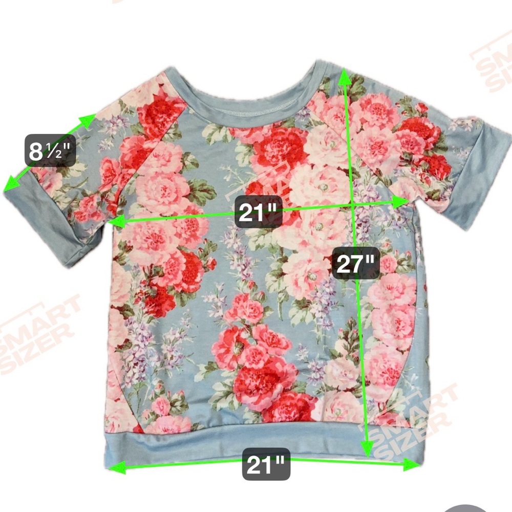Floral‎ Short Sleeve Top - Picture 2 of 2